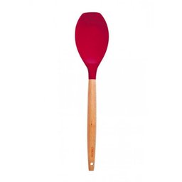 Colher de Servir Arroz Silicone com Cabo de Madeira Wellmix - 1