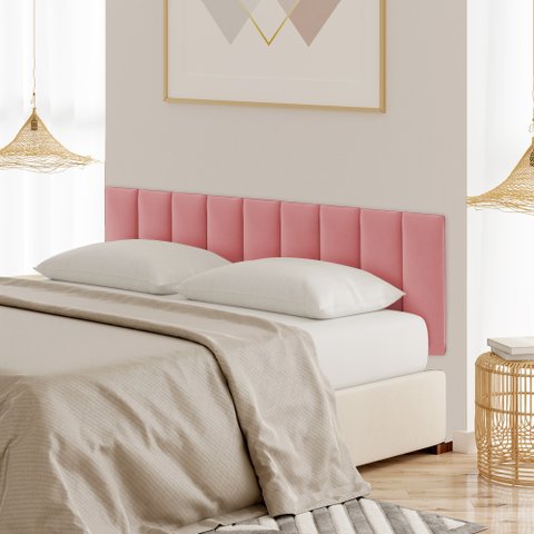 Cabeceira Estofada Modulada para Cama Queen Casal 160cm Rosa