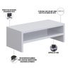 Kit 03 Suportes Stand Para Monitores Mesa Escritório Home Office Lap L03 Branco - Lyam Decor - 4