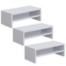 Kit 03 Suportes Stand Para Monitores Mesa Escritório Home Office Lap L03 Branco - Lyam Decor - 1