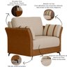 Poltrona Fiji Elegância em Linho e Corino Molas Ensacadas - 2