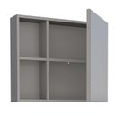 Ver imagem 4 de Conjunto Para Banheiro Aço Gabinete com Espelho Ameixa 60 Cozimax Argila