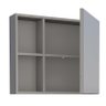 Conjunto Para Banheiro Aço Gabinete com Espelho Ameixa 60 Cozimax Argila - 4