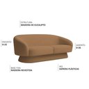 Ver imagem 3 de Sofá Orgânico 03 Lugares 180cm Liz Bouclé Terracota - Nexta Casa