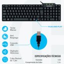 Ver imagem 2 de Kit Teclado e Mouse Básico Slim Usb C/ Fio Office Hoopson
