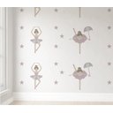 Ver imagem 2 de Papel de parede bailarina quarto de bebê menina rosa M² PP16
