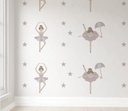 Ver imagem 2 de Papel de parede bailarina quarto de bebê menina rosa M² PP16