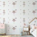 Ver imagem 5 de Papel de parede bailarina quarto de bebê menina rosa M² PP16
