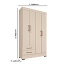 Ver imagem 2 de Guarda-Roupas Portofino 100% MDF 4 Portas 2 Gavetas