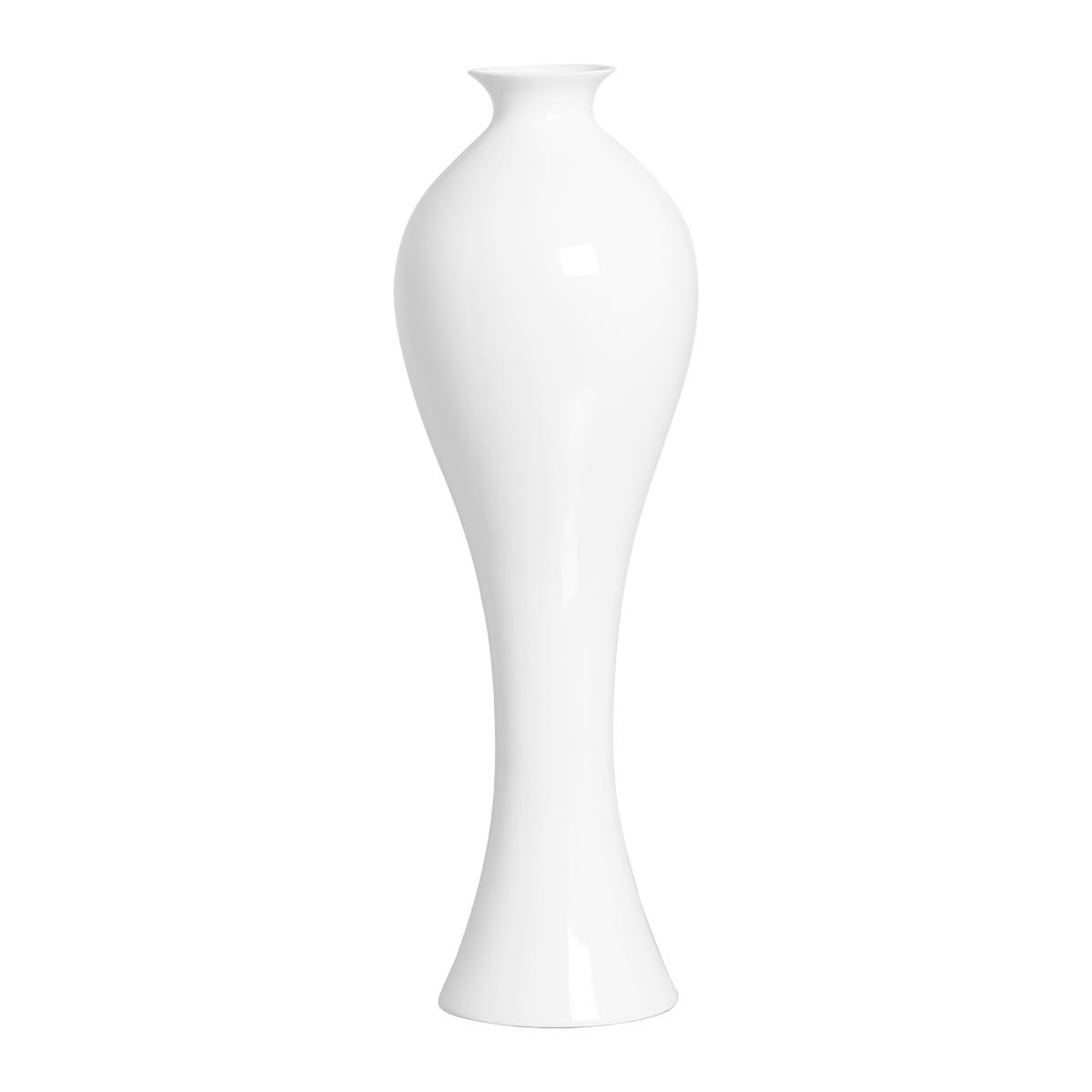 Vaso de Chão Branco Califórnia Grande Decoração em Cerâmica Clássica - 1