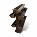 Ver imagem 2 de Kit 5 Vaso Planta Horta Grande Jardineira 1m Floreira com Suporte Polietileno