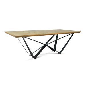 Mesa de Jantar de Madeira e Base de Ferro 220cm Forge