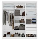 Ver imagem 6 de Guarda-roupas Casal 6 Portas 3 Gavetas Jazz com Pés sem Espelho - Lp - Rei de Casa Branco