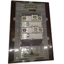 Ver imagem 2 de Conjunto 4x2 Linha Marrom Sleek Alto Brilho Margirius 4x2" 1 Interruptor Simples + 1 Interruptor Par