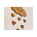 Ver imagem 2 de Nuvem Chuva de Amor em Mdf Cru 6cm 10 Unidades