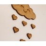 Nuvem Chuva de Amor em Mdf Cru 6cm 10 Unidades - 2