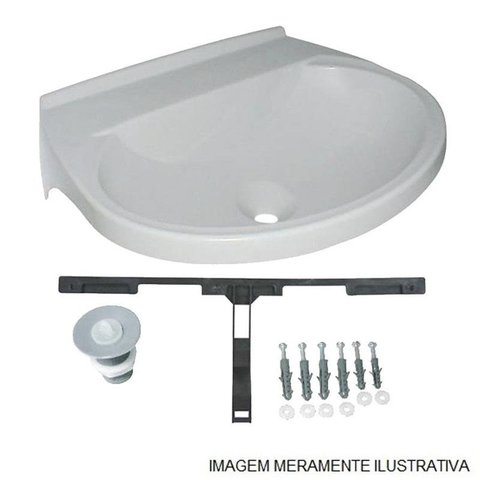 Lavatório Astra Plástico 50x40 8L LV3/SC*CZ2