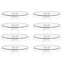 Ver imagem 1 de Kit 8 Bases Porta Bolos Tortas Doces 30cm com Pé Transparente Glassy Crippa