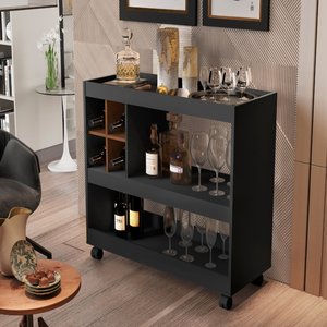 Aparador Bar 4050 Jb Bechara Preto Nature