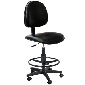 Cadeira Caixa Alta Balcão Executiva Courvin com Rodízios