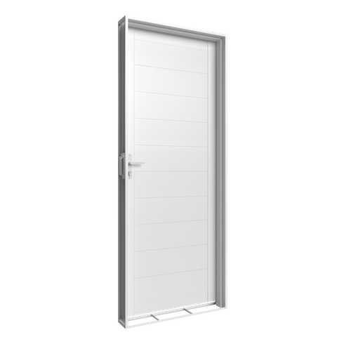 Porta Giro Lambril Aço Galvanizado c/Maçaneta 85x2,15x14 cm Direita