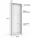 Ver imagem 4 de Porta Giro Lambril Aço Galvanizado c/Maçaneta 85x2,15x14 cm Direita