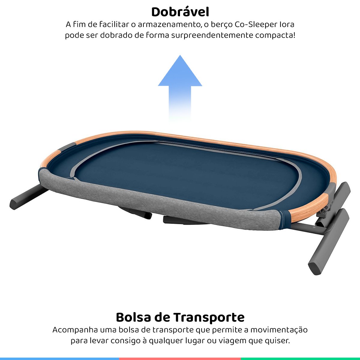 Berço de Bebê Portátil Iora 2 em 1 Cosleeper Maxi Cosi De 0 a 9kg