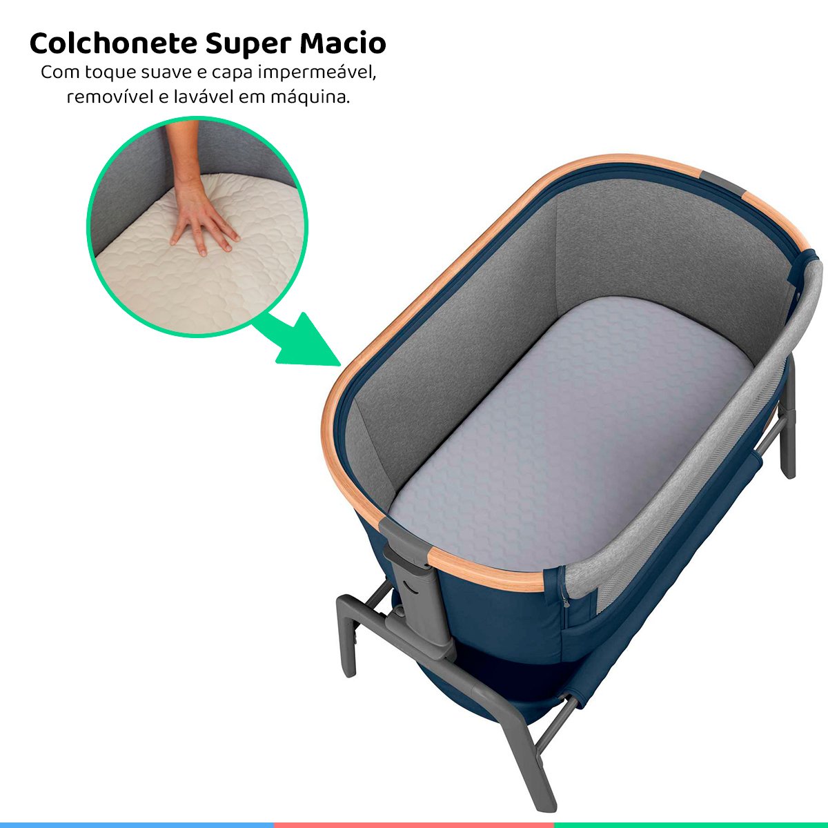 Berço de Bebê Portátil Iora 2 em 1 Cosleeper Maxi Cosi De 0 a 9kg