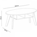Ver imagem 5 de Mesa de Centro Diva 2 Nichos Pinho/Preto - Artely