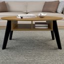 Ver imagem 1 de Mesa de Centro Diva 2 Nichos Pinho/Preto - Artely
