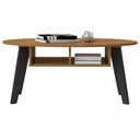 Ver imagem 6 de Mesa de Centro Diva 2 Nichos Pinho/Preto - Artely
