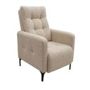 Ver imagem 2 de Poltrona Reclinável Fit 1 Estagio Bouclê Natural Matrix Cor:chenile Prime Bege