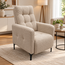 Ver imagem 1 de Poltrona Reclinável Fit 1 Estagio Bouclê Natural Matrix Cor:chenile Prime Bege