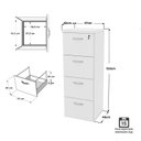 Ver imagem 5 de Gaveteiro Arquivo Escritório 4 Gavetas Pasta Suspensa