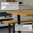Ver imagem 7 de Conjunto Mesa de Jantar 200cm Retangular 2 Bancos em Ferro e Madeira Maciça Savannah Espresso Móveis Marrom/Nogueira/Preto
