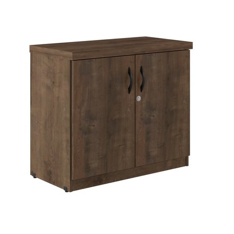 Balcão para Escritório 2 Portas Design Moderno Marrom/Carvalho
