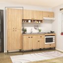 Ver imagem 2 de Paneleiro Torino 700x2200x300 mm 4 Pta Marrom/Mel