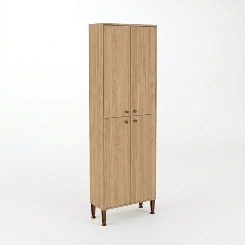Paneleiro Torino 700x2200x300 mm 4 Pta Marrom/Mel