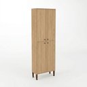 Ver imagem 1 de Paneleiro Torino 700x2200x300 mm 4 Pta Marrom/Mel