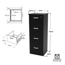 Ver imagem 5 de Gaveteiro Arquivo Escritório 4 Gavetas Pasta Suspensa