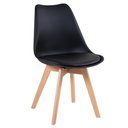 Ver imagem 4 de KIT - Mesa redonda 80 cm preto + 2 cadeiras Leda Preto