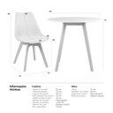 Ver imagem 7 de KIT - Mesa redonda 80 cm preto + 2 cadeiras Leda Preto