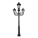 Ver imagem 1 de Poste Para Jardim Colonial Sinha Alumínio Preto 3E27 2.2m 15001/3 INCOLUSTRE