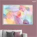Ver imagem 1 de Quadro Decorativo - Abstrato Folhas Colorido Abg007 Tela Canvas - 80x60cm