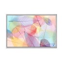 Ver imagem 2 de Quadro Decorativo - Abstrato Folhas Colorido Abg007 Tela Canvas - 80x60cm