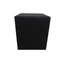 Ver imagem 1 de Puff Quadrado Não É Segredo Suede Amassado Preto Pé Fixo 40x45 Nspq02tsm-f