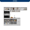 Ver imagem 5 de Cozinha Completa Modulada Americana com Vidro Reflecta 4 Peças Yescasa