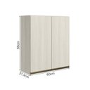 Ver imagem 5 de Armario Aereo 2 Portas Mdf 60 Cm Kali 12205 Bianco Toq Bianco Toq Nicioli