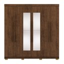 Ver imagem 2 de Guarda Roupa Casal Doral 6 Portas de Bater 2 com Espelhos 2 Gavetas Nogueira G98 - Gran Belo