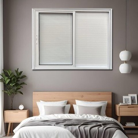 Janela Veneziana Lambril 3 Folhas Linha Veneza 100x150 Branco Esquadrias Bergamo
